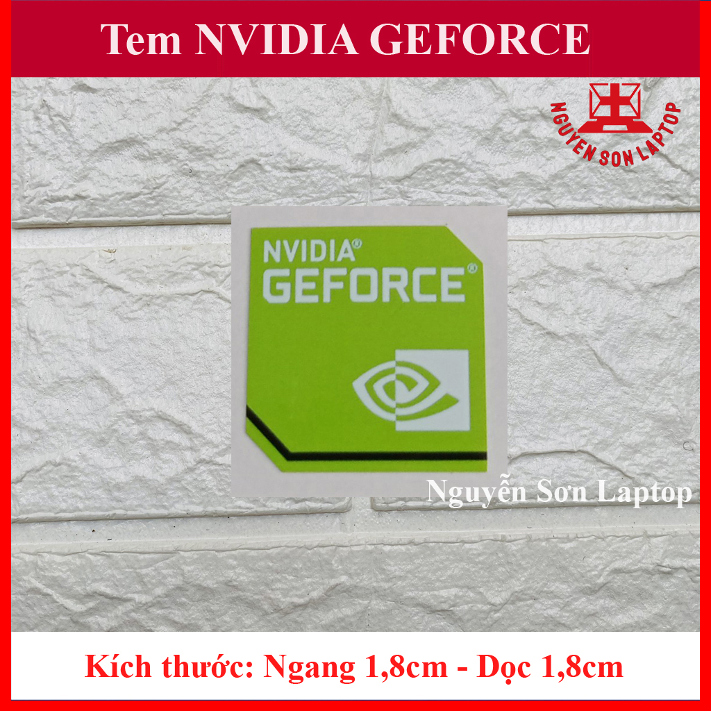 Tem máy tính NVIDIA GEFORCE - màu Xanh
