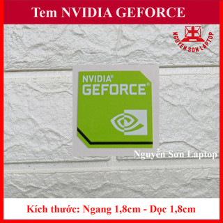 Tem máy tính NVIDIA GEFORCE - màu Xanh