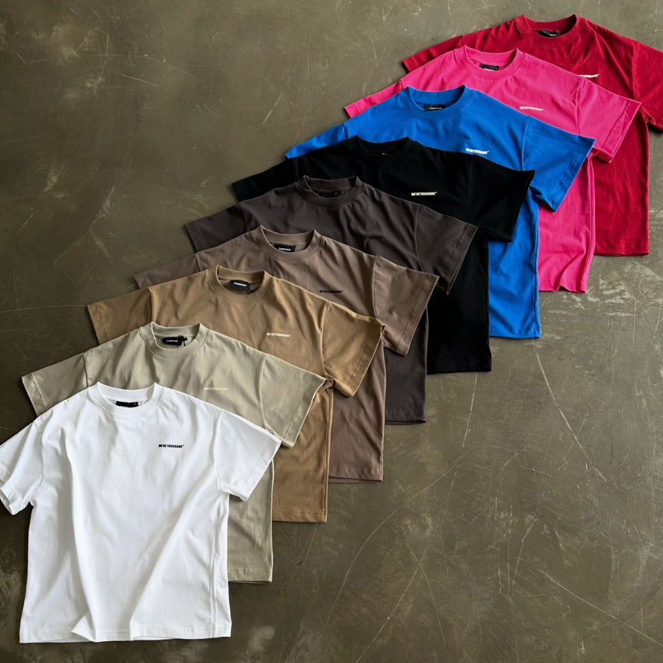 Áo thun BOXY 100% COTTON 300GSM - in nổi cao thành basic  - phong cách streetstyle nam nữ - THBBRAND
