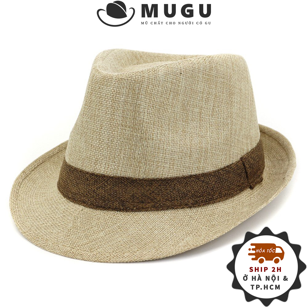 Mũ Phớt Fedora Nam Nữ MC05 Vành Nhỏ Mugout - Nón Vintage Thời Trang Đi Biển Chất Cói | Mũ Chất HCM