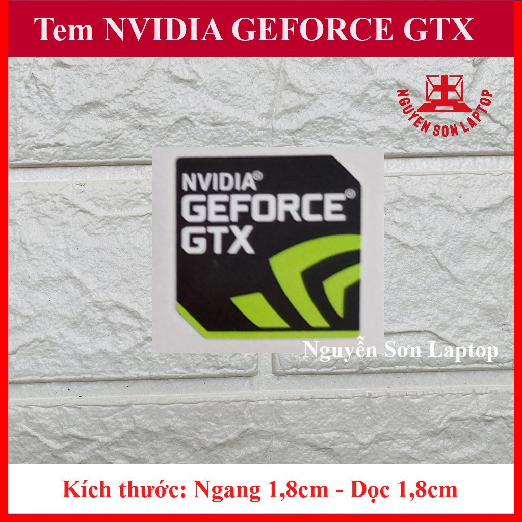 Tem máy tính NVIDIA GEFORCE GTX - màu Đen