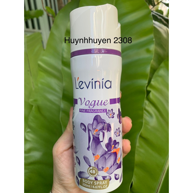 Xịt Khử Mùi Toàn Thân Hương Nước Hoa Levinia_200ml.