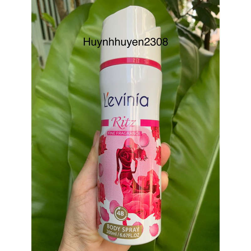 Xịt Khử Mùi Toàn Thân Hương Nước Hoa Levinia_200ml.