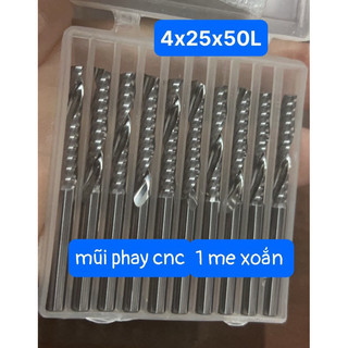 Mũi phay cnc 1 me xoắn 4 x 25mm 1mũi
