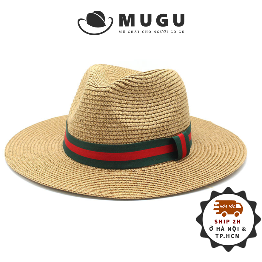 Mũ Phớt Fedora Nam Nữ MC22 Rộng Vành Mugout - Nón Phớt Đi Biển Chụp Hình Vintage Chất Cói | Mũ Chất