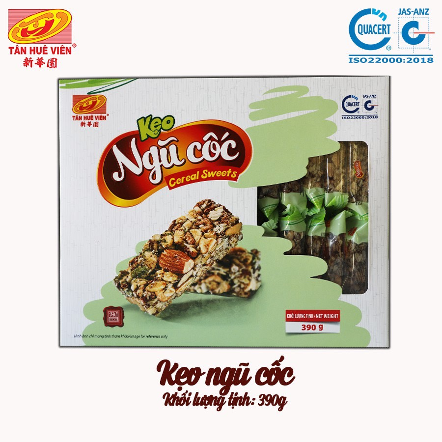 Kẹo ngũ cốc Tân Huê Viên hộp 390g