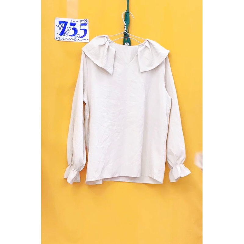 áo somi cổ bèo tay bo dún cực chanh sả.S735