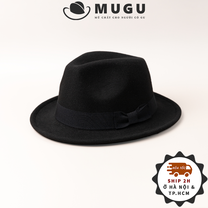 Mũ Phớt Nam Trung Niên FN34 Vành 4.5Cm Cao Cấp Chất Liệu 100% Nỉ - Nón Fedora Chóp Cổ Điển