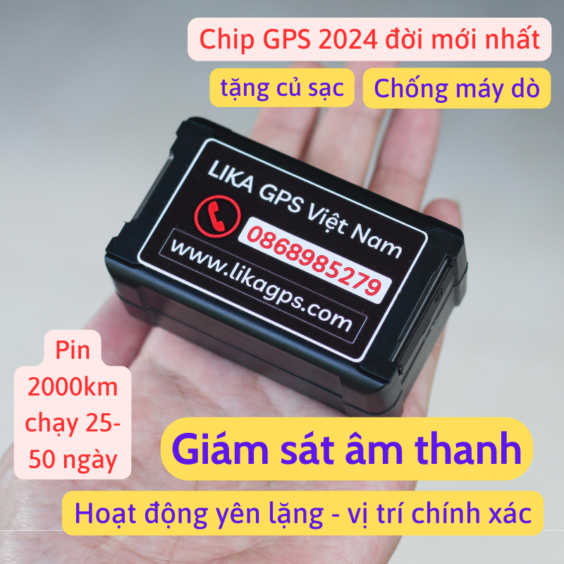 Thiết bị định vị không dây ô tô xe máy dùng pin LIKA K2, K2 ECO, MAX, LIKA K9 độ chính xác cao - bảo hành 12 tháng