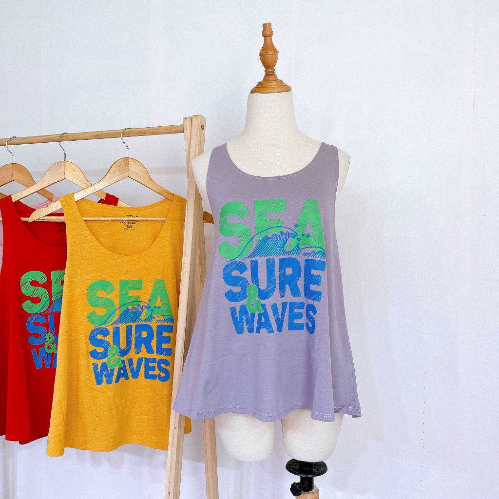 Áo thun ba lỗ thun cotton in chữ phong cách mùa hè mát mẻ mẫu bán siêu chạy