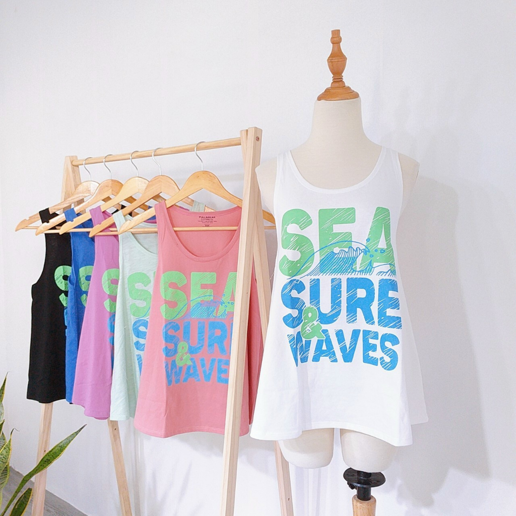 Áo thun ba lỗ thun cotton in chữ phong cách mùa hè mát mẻ mẫu bán siêu chạy