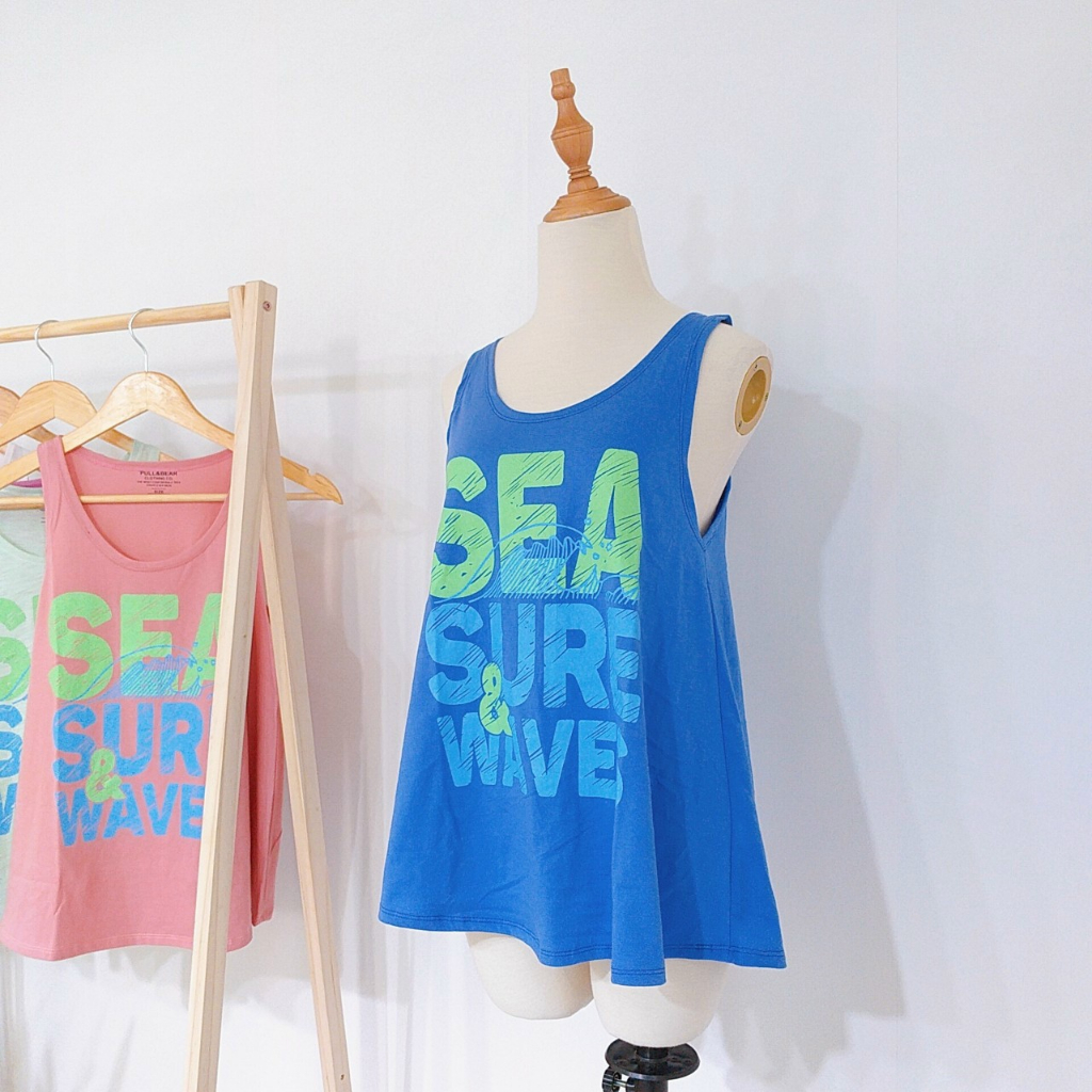 Áo thun ba lỗ thun cotton in chữ phong cách mùa hè mát mẻ mẫu bán siêu chạy