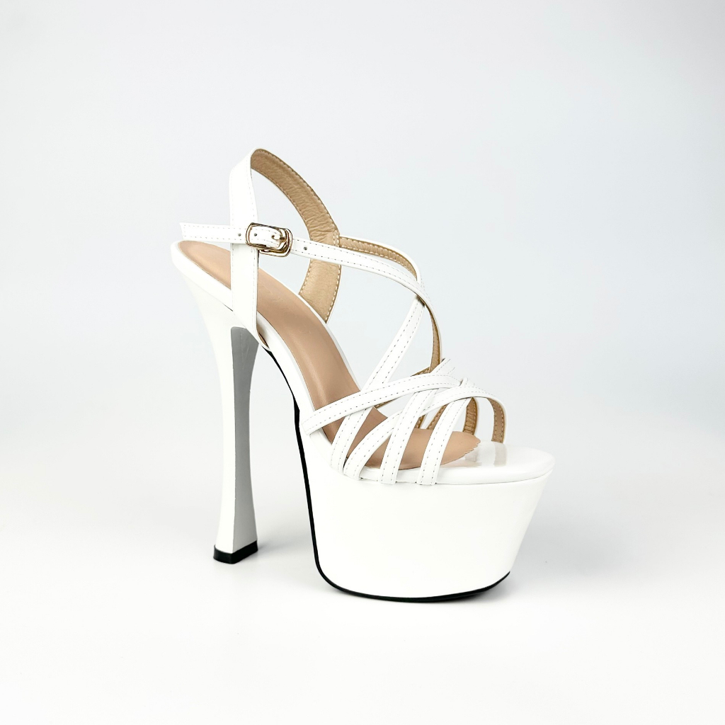 Giày cao gót đế  đúp & 17cm ,sandal cao gót thời trang catwalk hoa hậu giày cưới pipu 028-17cm