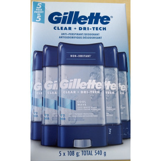 Set 5 chai lăn khử mùi Gillette cho Nam Ultimate Protection Antiperspirant 107g