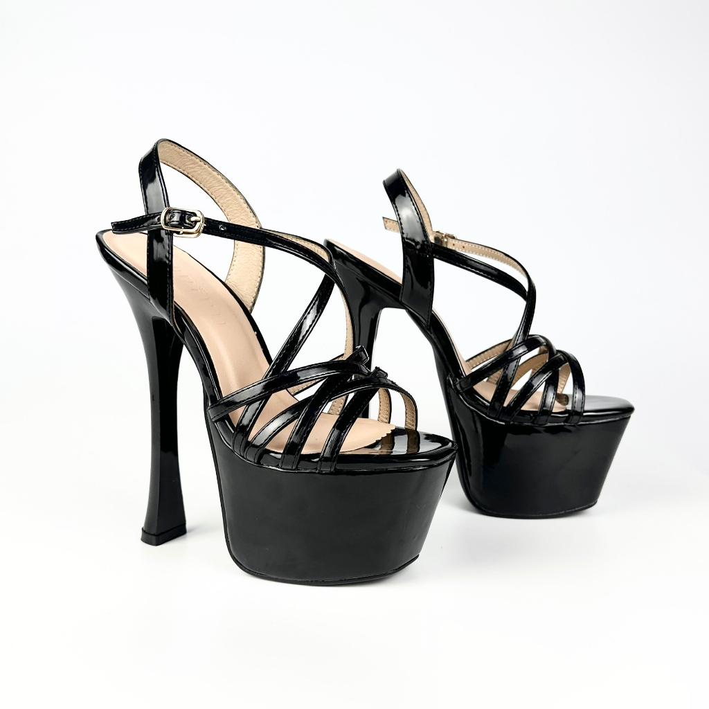 Giày cao gót đế  đúp & 17cm ,sandal cao gót thời trang catwalk hoa hậu giày cưới pipu 028-17cm