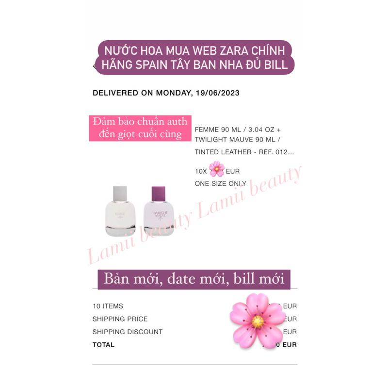 MẪU MỚI SPAIN 2023 -Nước hoa ZARA Orchid 30ml/ 90ml/ 100ml chính hãng- LAMII BEAUTY