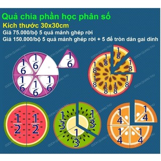 Quả chia phần học phân số