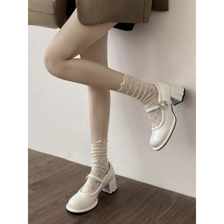 (sẵn đen 36) Giày Mary jane cao gót