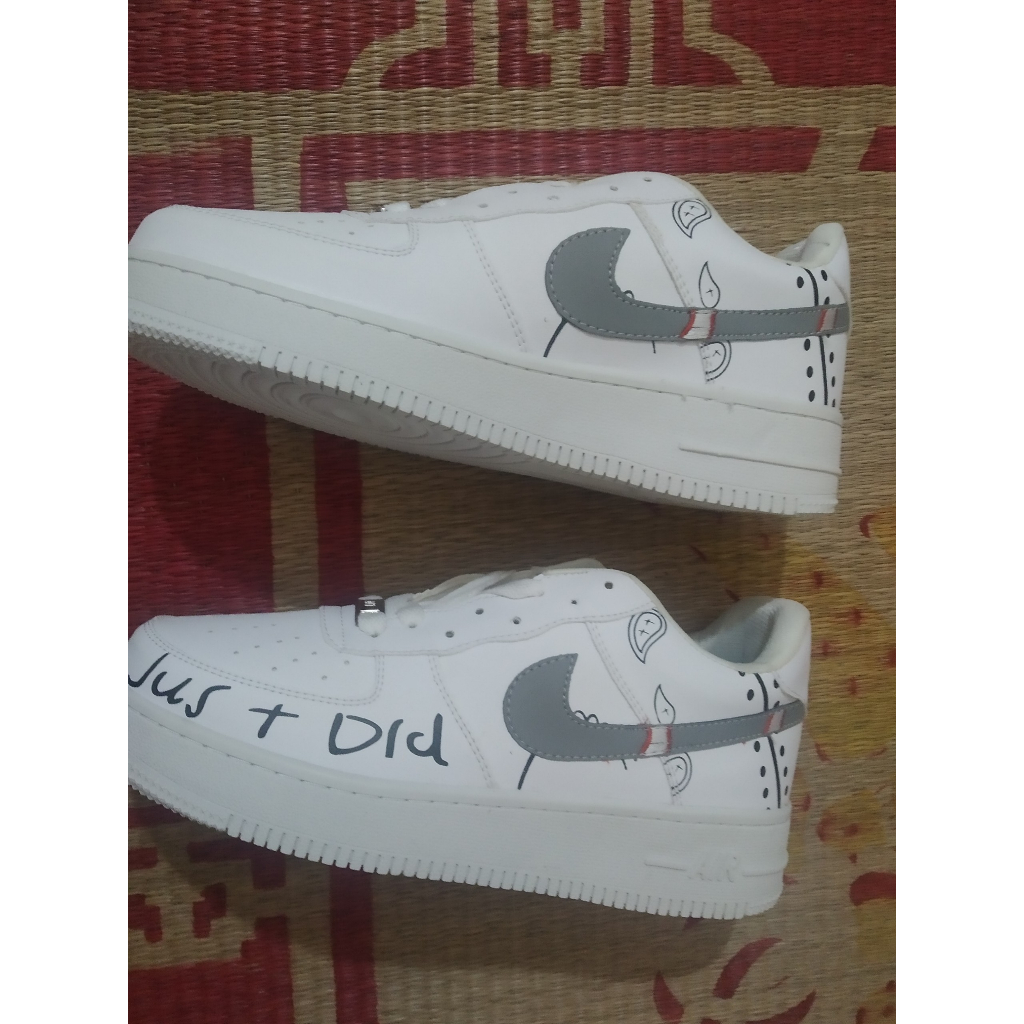 Giày Sneaker Air Force 1 JUST DID , Giày AF1 Just Did Be Vệt Xám Dây Thừng Hàng Cao Cấp Full Box 2023