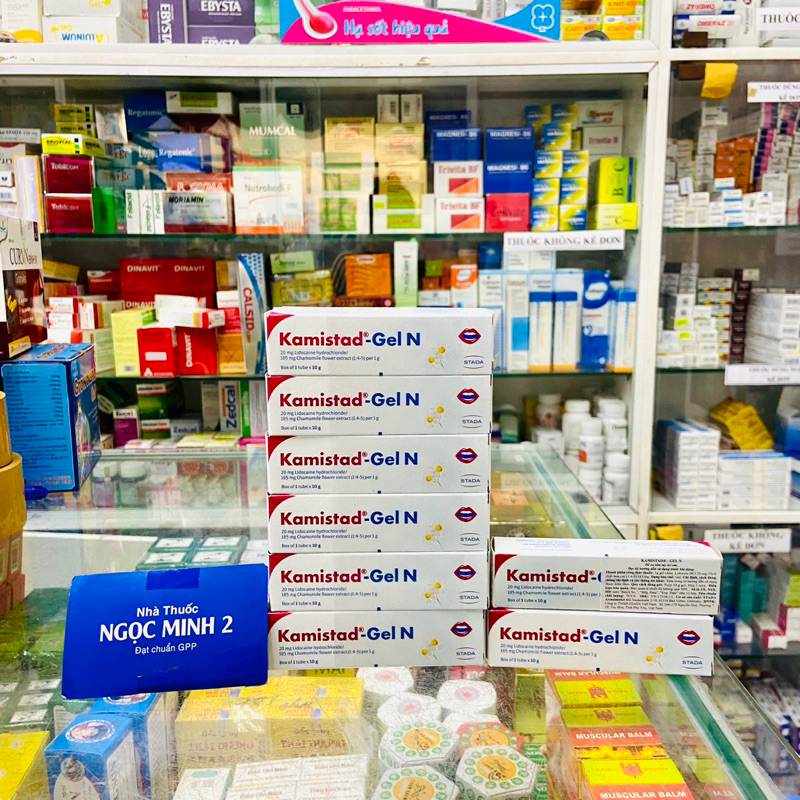✅  Gel bôi da nhiệt miệng Kamistad Gel N Đức 10g, nướu, lợi, nứt nẻ môi
