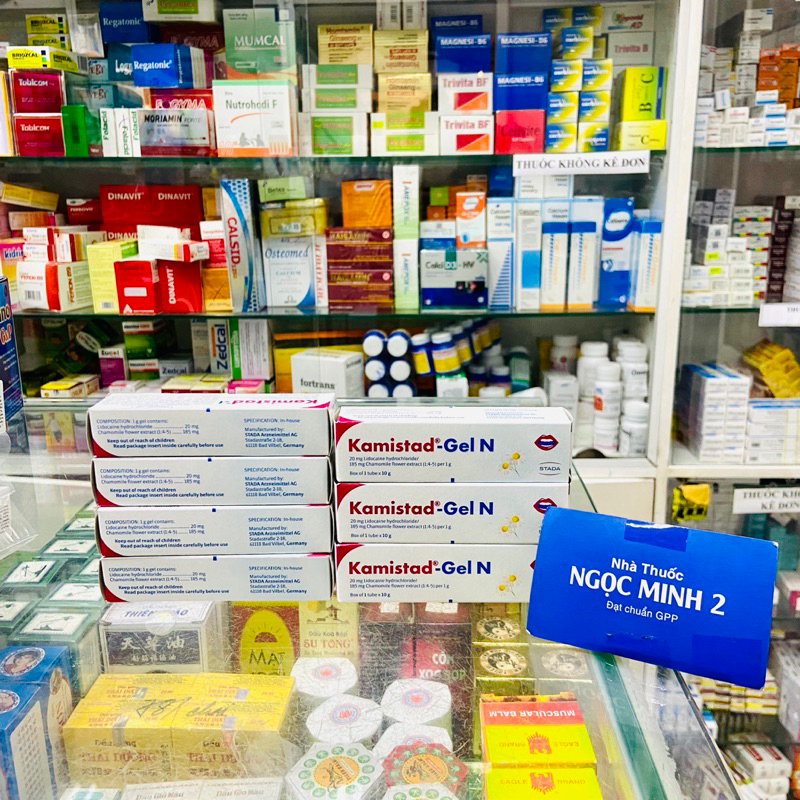 ✅  Gel bôi da nhiệt miệng Kamistad Gel N Đức 10g, nướu, lợi, nứt nẻ môi