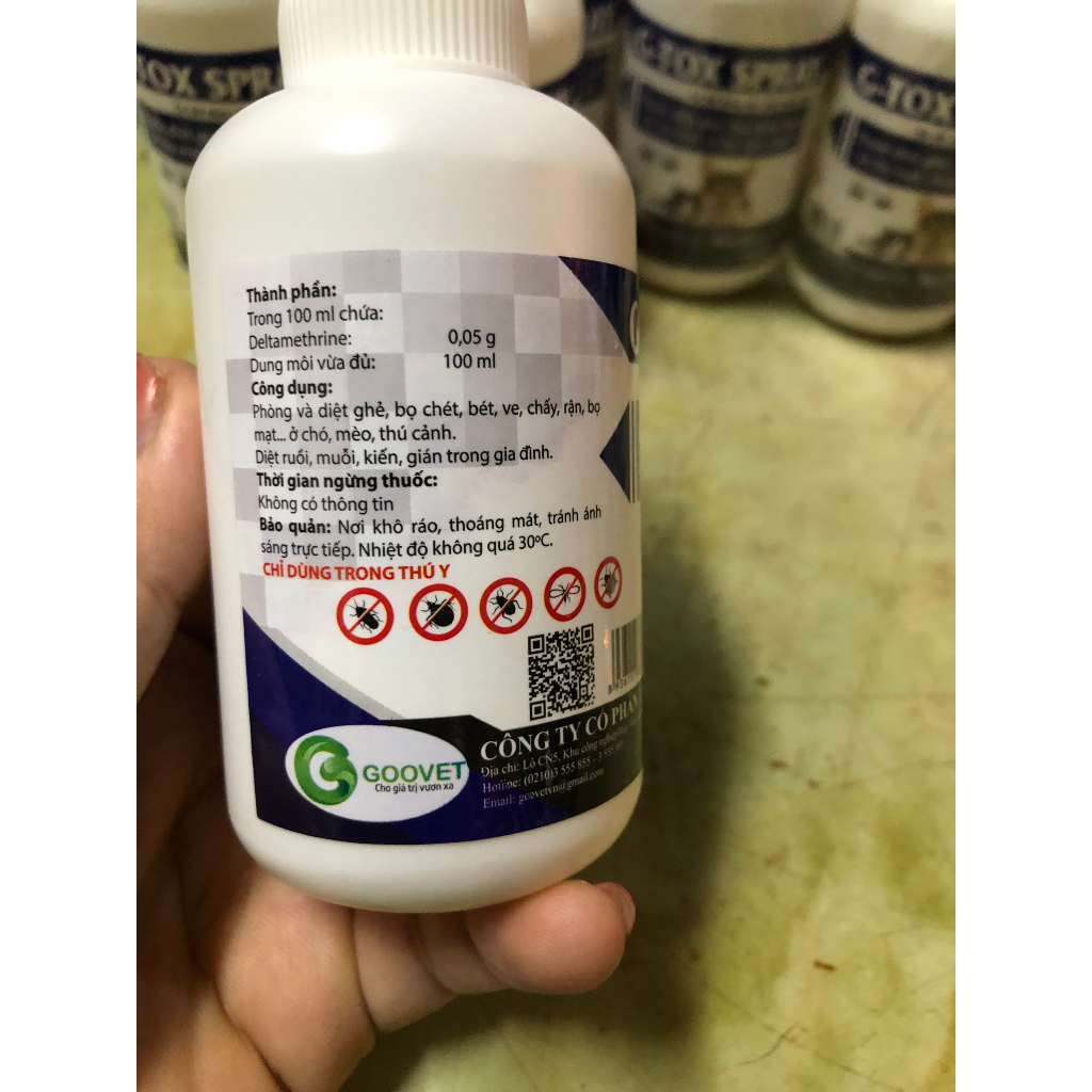 Xịt ve rân, bọ chét, ghẻ, mò mạt, ruồi