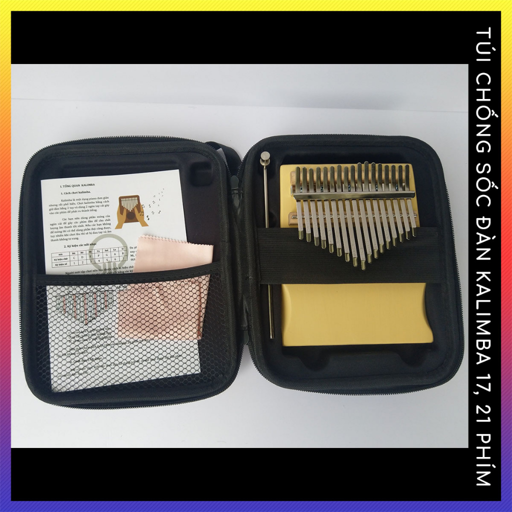 Hộp đàn kalimba 17, 21 phím QUYNHLEMO, Hộp chống sốc bảo vệ đàn chống nước, chống bụi độ bền cao và dễ mang theo