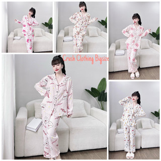 Pyjama Đồ Bộ Bigsize 55-100kg Diện cực Đẹp Chất Satin Cao Cấp