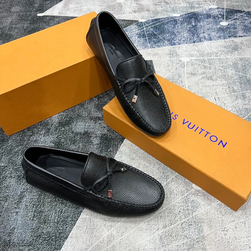 Giày da nam LV hoạ tiết nơ đế cao cấp bản mới 2023