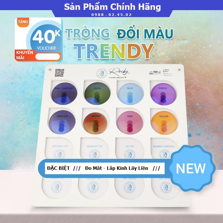 Tròng Kính Đổi Màu Rocky ( Giá 1 cặp )