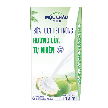 Thùng 48 hộp Sữa tươi tiệt trùng Hương dừa Mộc Châu Milk (110mlx48)