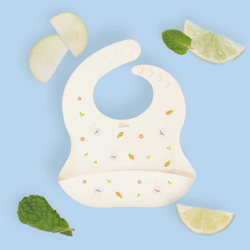 Yếm Silicon Ăn Dặm Blw Cho Bé Trai Gái Có Máng Chống Thấm ANBE VIETNAM An Toàn Chất Lượng Cao YAD02