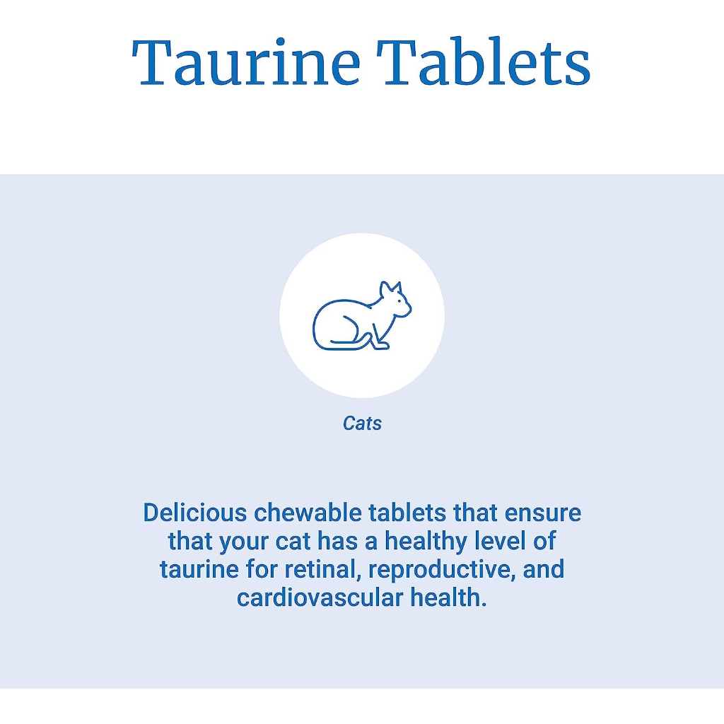 Viên Nhai Taurine Cho Mèo, Mèo Con PetAg Taurine Tablets, Hổ Trợ Giảm Thoái Hóa Võng Mạc, Cải Thiện Khả Năng Sinh Sản