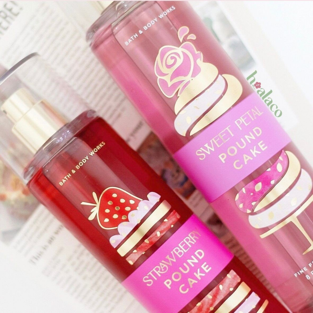 Xịt thơm toàn thân BODY MIST STRAWBERRY POUND CAKE Bath & Bodyworks