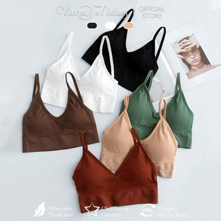 Áo Bra Chất Đẹp Khoét Lưng Sâu Sang Chảnh Cá Tính , Áo Bra Cotton YUNA