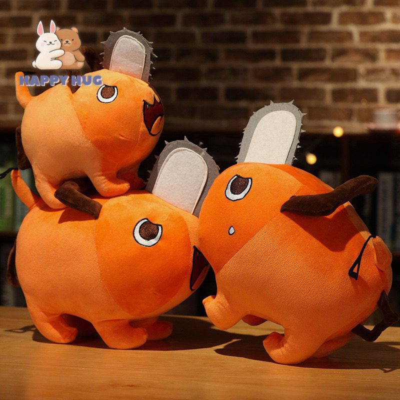 Gấu bông Chainsaw Man Pochita 4 size, móc khóa Anime thú nhồi bông quỷ cưa êm mịn dễ thương 12/28/20/40cm - Happy Hug