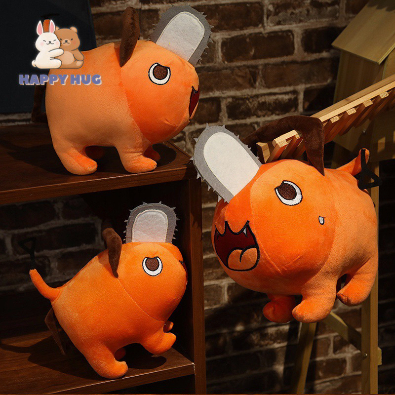 Gấu bông Chainsaw Man Pochita 4 size, móc khóa Anime thú nhồi bông quỷ cưa êm mịn dễ thương 12/28/20/40cm - Happy Hug