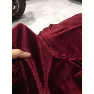 Vải nhung tuyết màu đỏ đô co dãn 4 chiều dày mềm đẹp sang giá 1m_