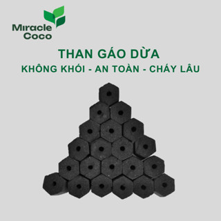 5kg Than nướng không khói/ than gáo dừa không khói Miracle Coco, than nướng BBQ không khói làm từ gáo dừa (3kg-5kg)