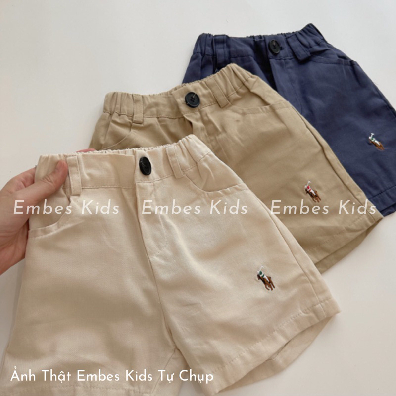 Quần short cho bé trai EMBES KIDS , Quần đùi kaki cho bé hàng qccc 11 - 31 Kg