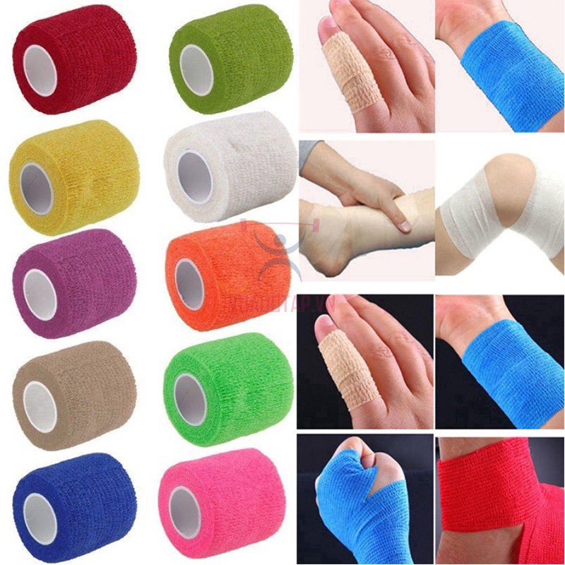 Băng Keo Thể Thao Tự Dính Cuộn 5cm*450cm, Băng Cuốn Chân Đá Bóng