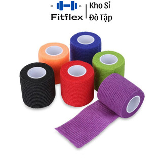 Băng keo thể thao tự dính cuộn 5cm*450cm, băng cuốn chân đá bóng