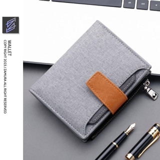 Ví ngắn nam/nữ bằng vải canvas đựng thẻ đa năng cao cấp