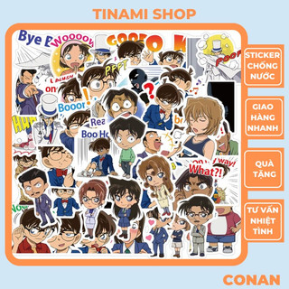 Sticker Conan Thám tử lừng danh dán điện thoại laptop vali mũ bảo hiểm xe máy chống nước