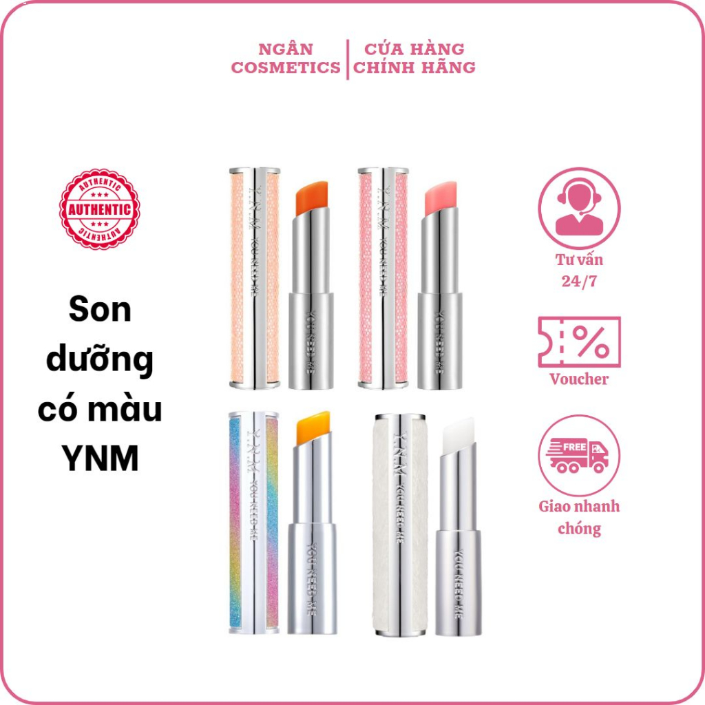Son Dưỡng Mềm Môi Mờ Thâm Đổi Màu YNM Rainbow Honey Lip Balm - Ngân Cosmetics
