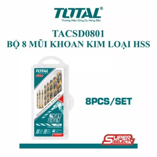 Bộ 8 Mũi khoan Kim loại TOTAL TACSD0801
