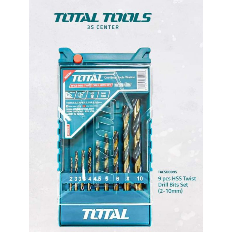 Bộ 9 Mũi khoan Kim loại TOTAL TACSD0095