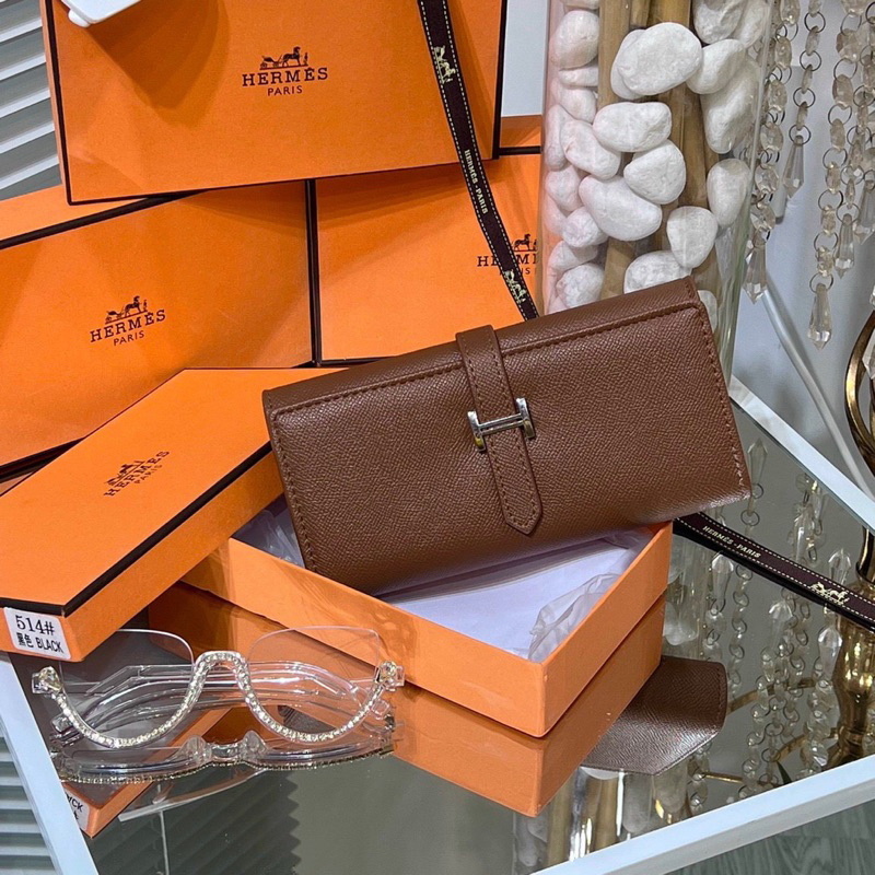 Ví cầm tay hm khoá chữ H xịn sò có hộp 20cm