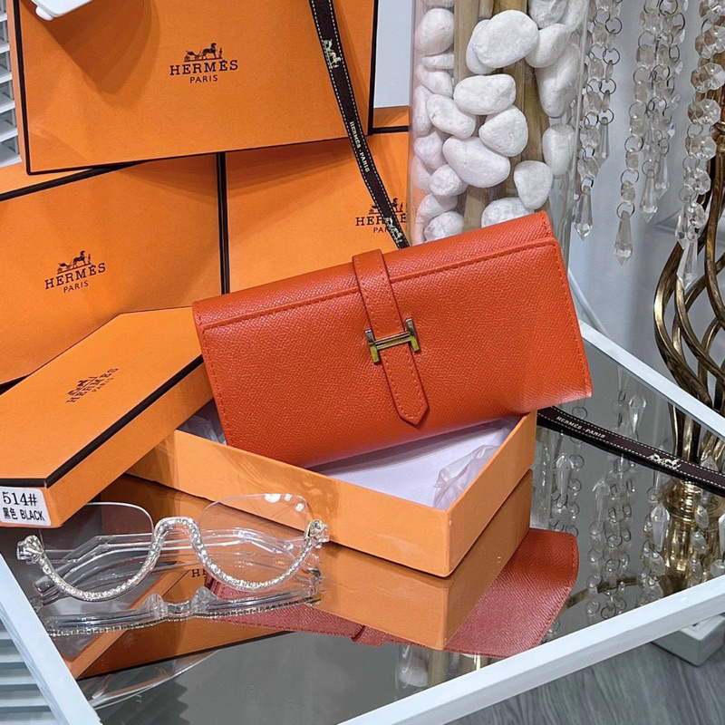 Ví cầm tay hm khoá chữ H xịn sò có hộp 20cm