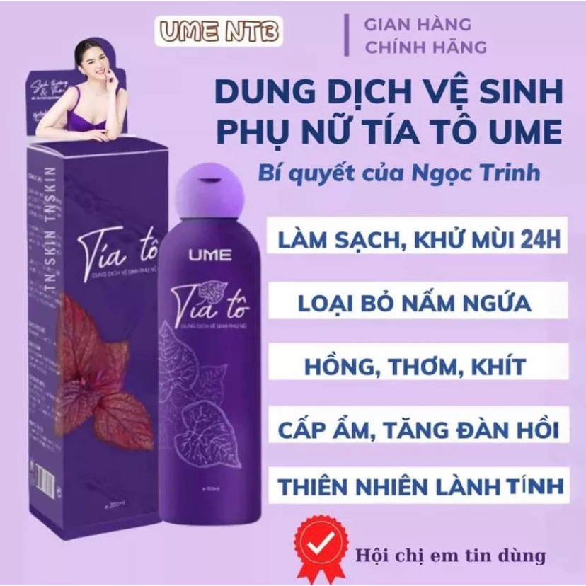 Dung Dịch Vệ Sinh Phụ Nữ Tía Tô Ume Ngọc Trinh Chính Hãng Chai 150Ml , Se Khít Làm Sạch Và Hồng Cô Bé Hương Thơm Quyến Rũ